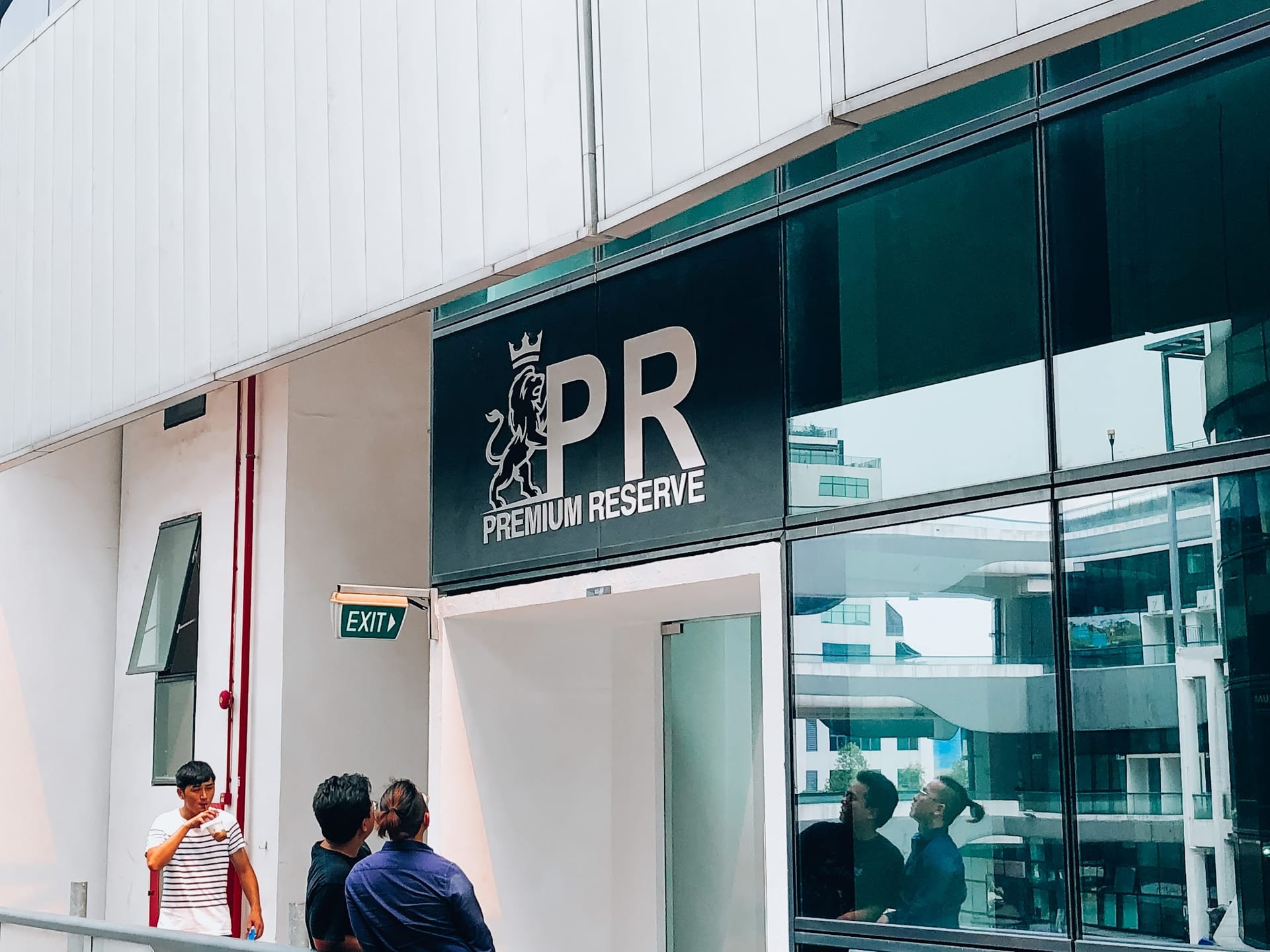 PR Premium Reserve acrylic shopfront signage — Acrylic Signage by Garrison Productions, Singapore