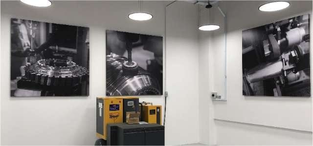Black-and-white factory photo canvas prints — Artist Canvas by Garrison Productions, Singapore