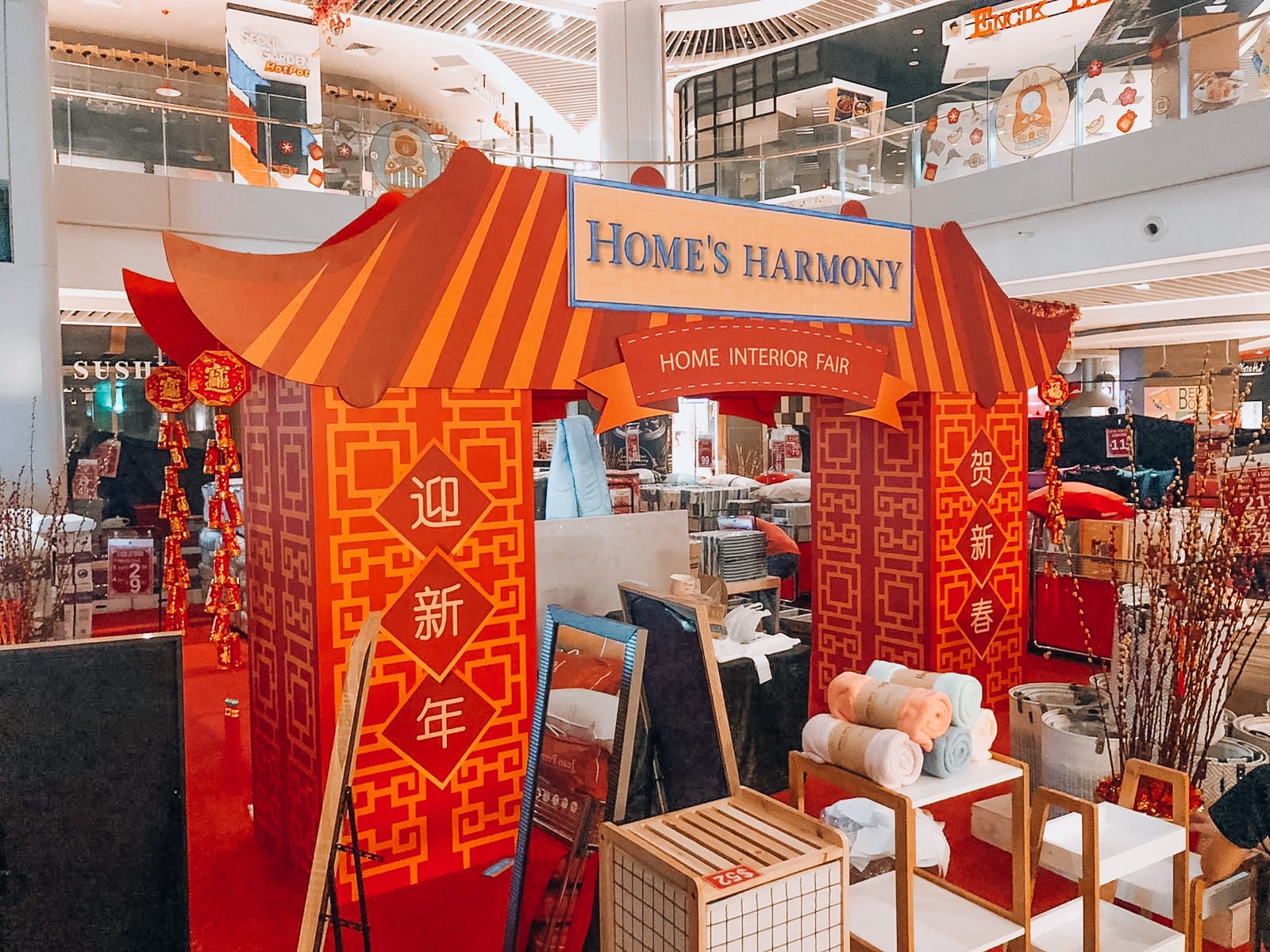 Home's Harmony Chinese New Year booth backdrop — Event Backdrop by Garrison Productions, Singapore