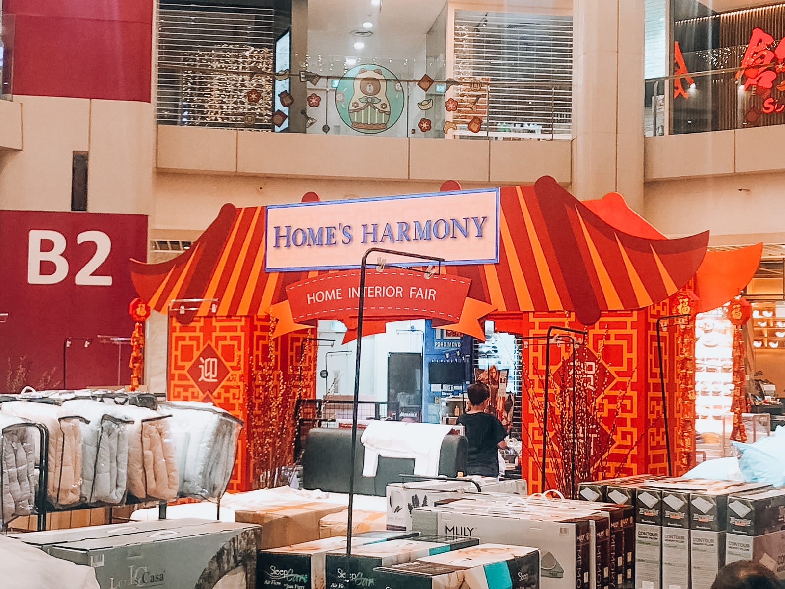 Home's Harmony booth at B2 atrium — Event Backdrop by Garrison Productions, Singapore