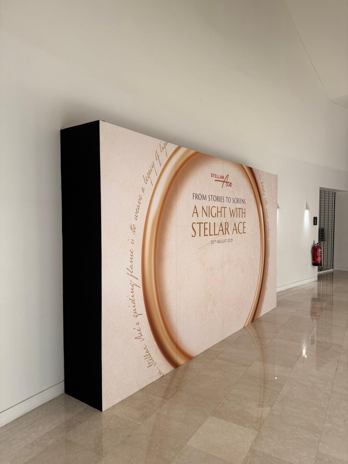 "A night with Stellar Ace" freestanding backdrop wall — Event Backdrop by Garrison Productions, Singapore