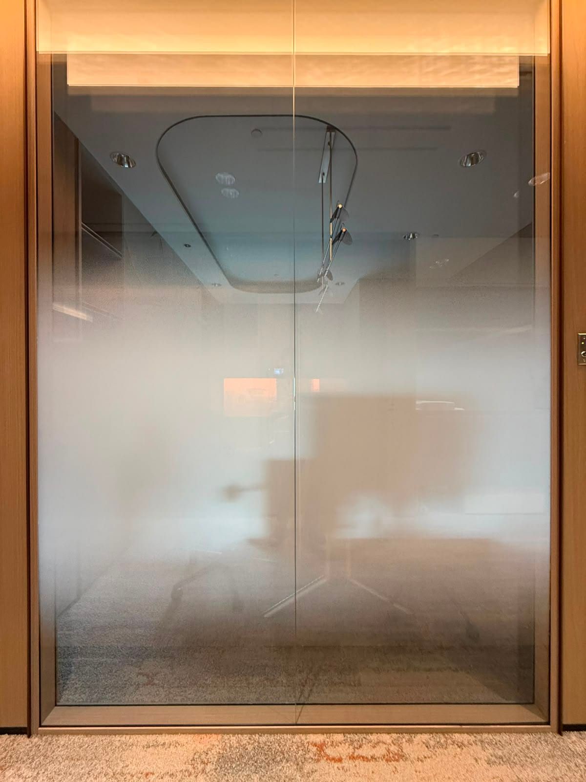Gradient frosted film on a glass room — Frosted Film by Garrison Productions, Singapore