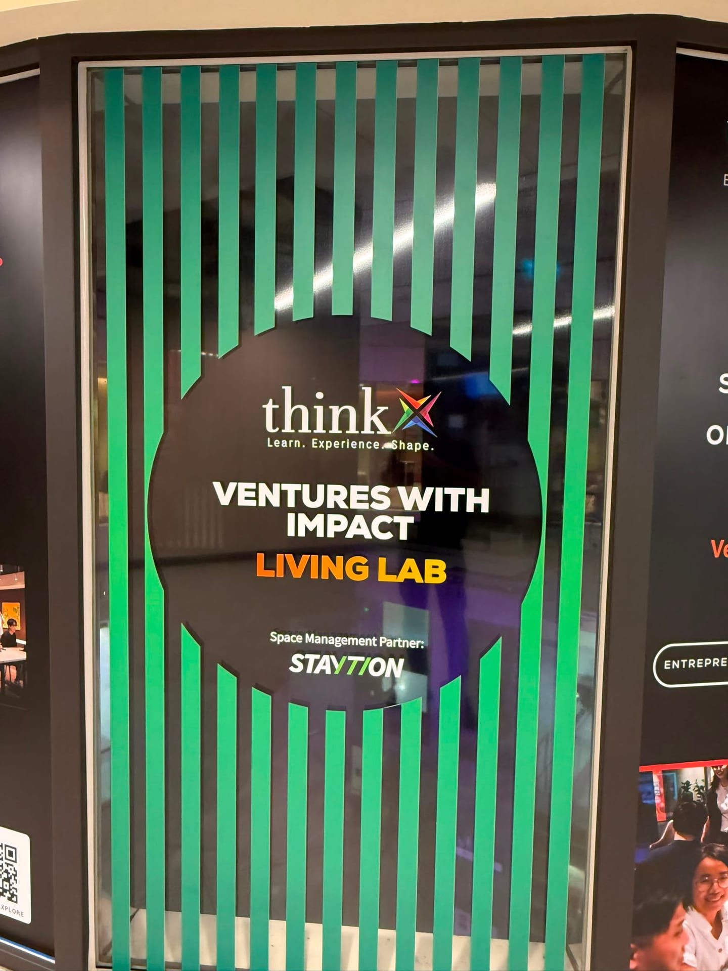 ThinkX Ventures green stripe glass sticker — Glass Stickers by Garrison Productions, Singapore