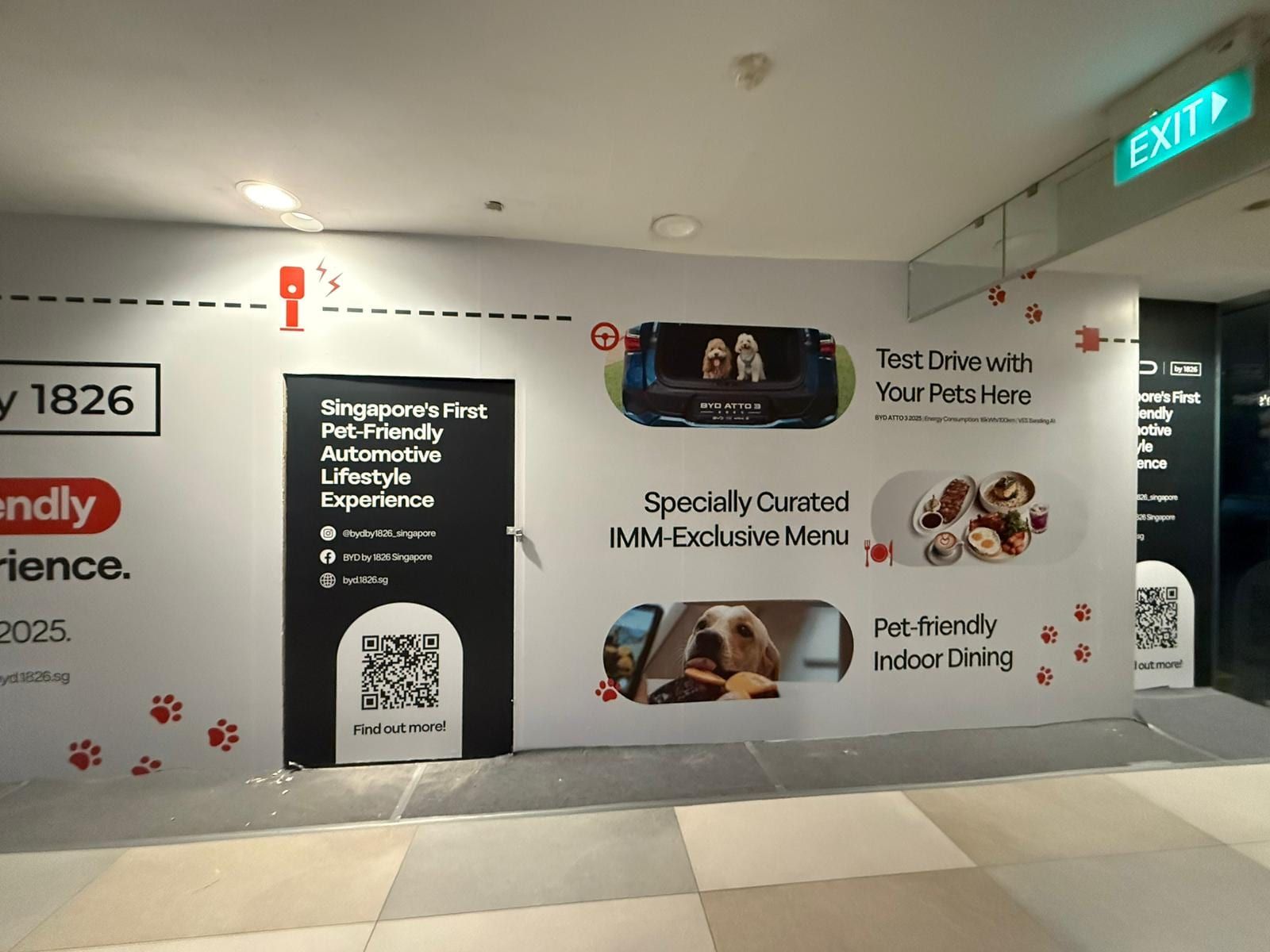 BYD hoarding inside a mall — Hoarding Sticker Printing by Garrison Productions, Singapore