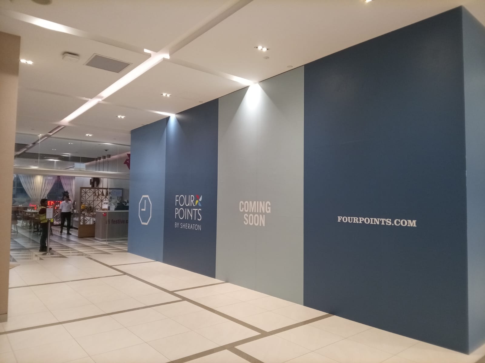 Four Points by Sheraton grey hotel hoarding — Hoarding Sticker Printing by Garrison Productions, Singapore