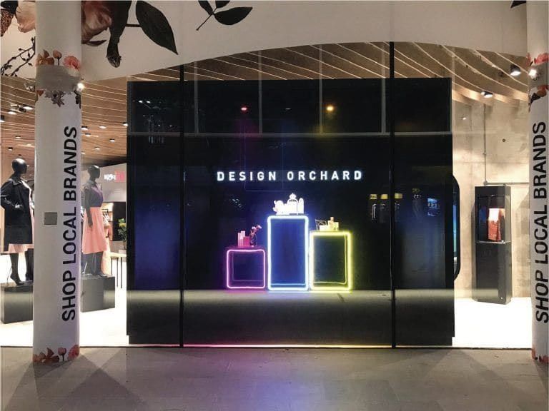 Design Orchard neon window display — Neon Signs by Garrison Productions, Singapore