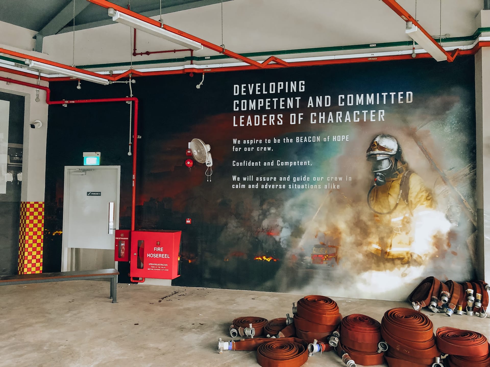 "Developing competent and committed leaders" SCDF wall mural — Wall Mural by Garrison Productions, Singapore