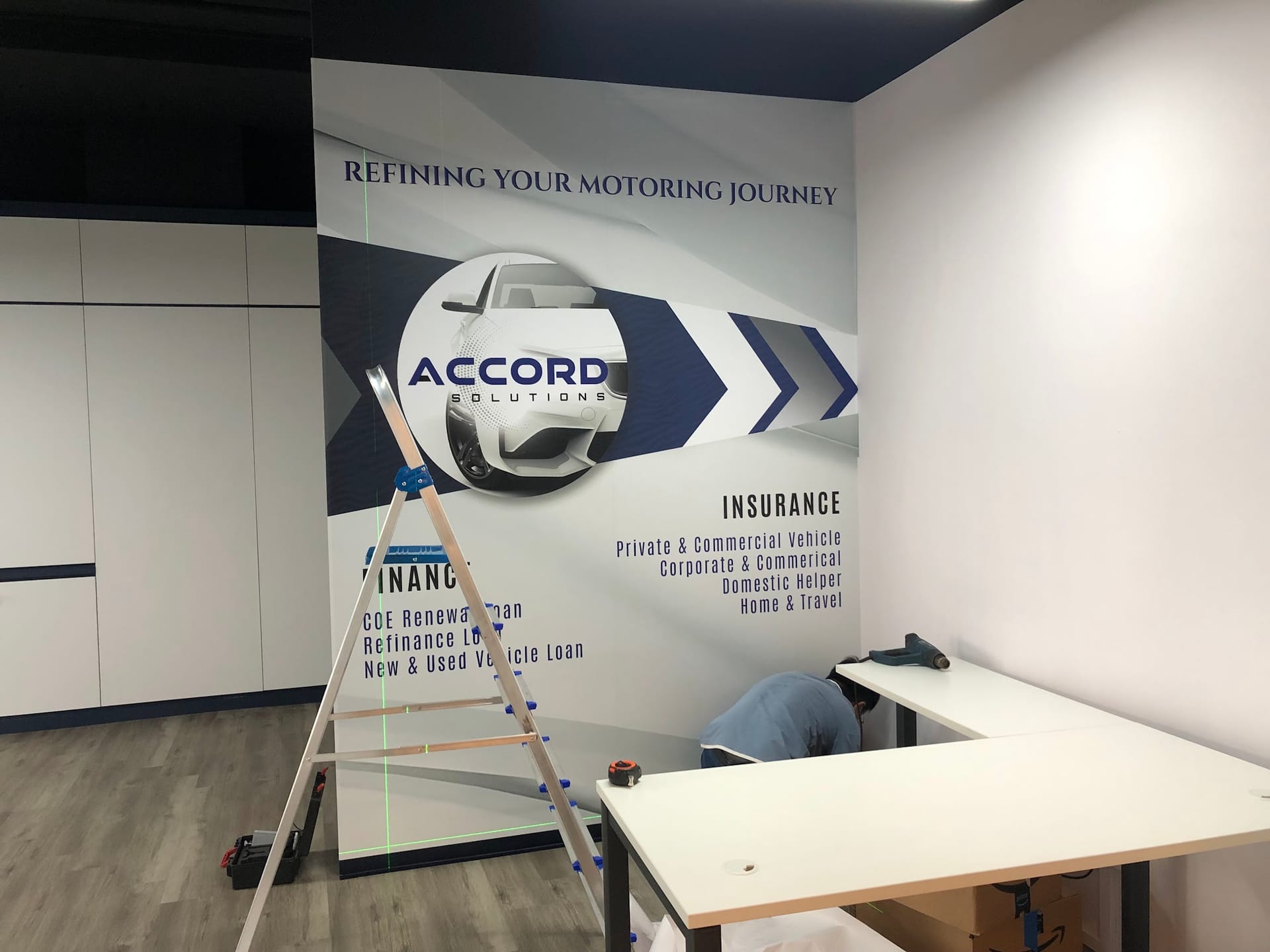 Accord "Refining your motoring journey" office wall mural — Wall Mural by Garrison Productions, Singapore